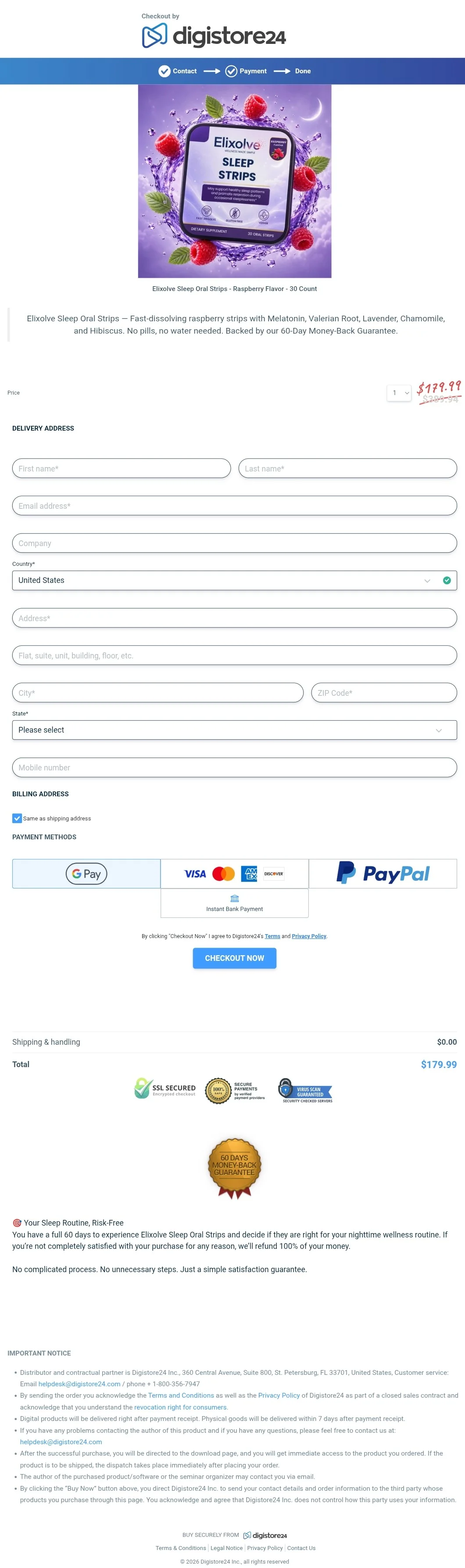 Elixolve order form
